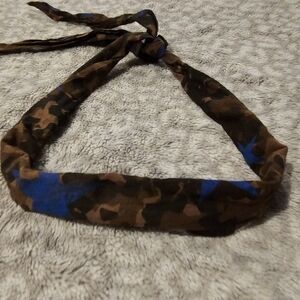 Zara Camouflage Headband with Blue Highlights